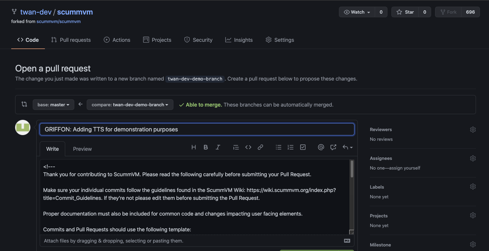 How to Open a Pull Request & Push and Commit Code to ScummVM – Twan's Blog